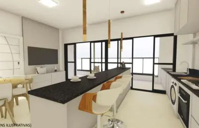 Apartamento tipo para venda em josé menino com 2 quartos, sendo 1 suíte, 75m²