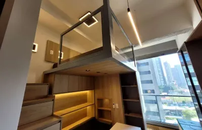Apartamento tipo para locação em brooklin com 1 quarto, sendo 1 suíte, 31m²