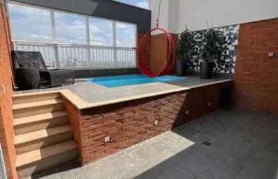 Cobertura duplex com 2 suítes, piscina e churrasqueira - edifício villaggio salerno - goiabeiras