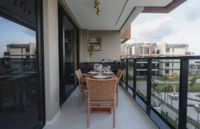 Apartamento mobiliado 2 quartos / 1 suíte, cais eco residência em muro alto