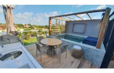 Casa mobiliada em condômino fechado com 3 quartos, proximo a praia em serrambi, ipojuca - pe