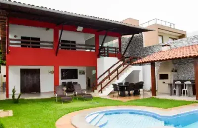 Casa em condomínio fechado com 6 quartos, 2 andares próximo a praia de carneios, tamandaré - pe
