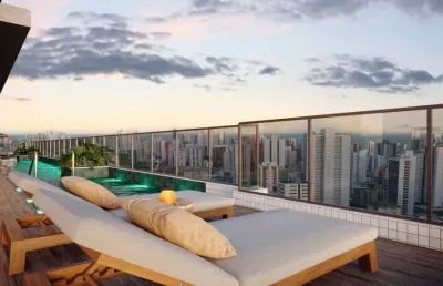 Shopping view rooftop – studio ou 2 quartos para venda com vista incrível em recife