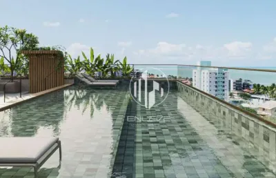 Apartamentos em resort à beira mar na praia de areia dourada