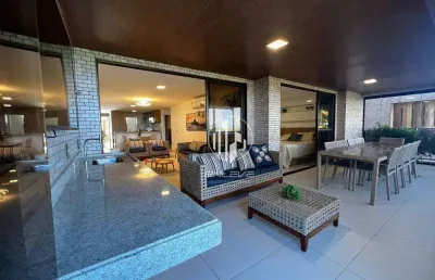 Apartamento pé na areia e vista definitiva com 3 suítes + dce