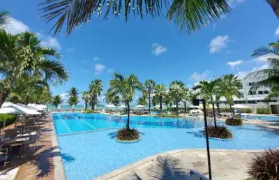Apartamento pé na areia com 2 quartos mobiliado e projetado praia de ponta de campina