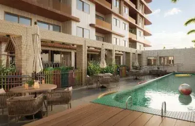 Apartamentos na planta com 02 e 03 quartos no jardim oceania