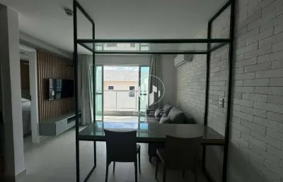 Apartamento de 1 quarto a beira mar mobiliado e decorado