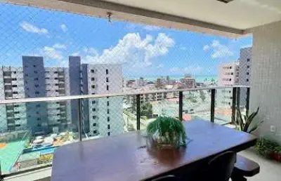 Apartamento com 3 suites  com 137 m² próximo ao mar