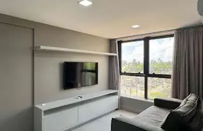 Apartamento porteira fechada com 01 suíte na beira-mar de cabo branco