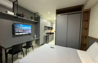 Flat novo mobiliado, decorado pronto para rentabilizar