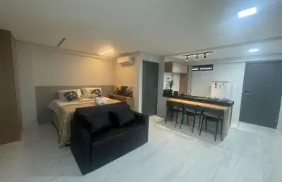 Apartamento de 42m2 mobiliado e projetado, em cabo branco