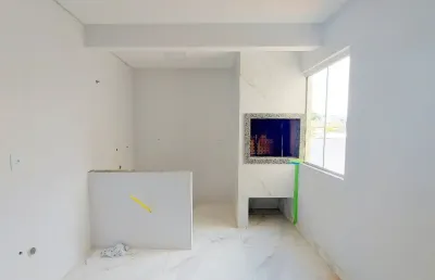 Parque verde - 2 quartos, sala, cozinha, bwc, churrasq, 2 vagas, a/priv. 50,46m²
