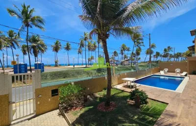 Residencial inba maris | stella maris | aptº 1 quarto com varanda térreo | frente mar pé na areia | 56,51m² | 1 garagem