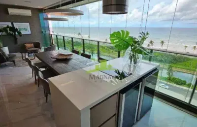 Dazur odebrecht | frente mar | torre plage (melhor) | 4 suítes com 242 m² | varanda gourmet integrada à sala | nascente total | 4 vagas
