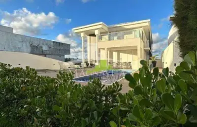 Alphaville 2 paralela. casa à venda 4 suítes, master com closet, 584m², home office climatizado, piscina. 6 vagas. porteira fechada. alto padrão