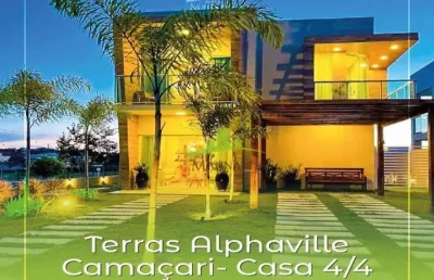 Terras alphaville camaçari | casa duplex 4/4 | alto padrão
