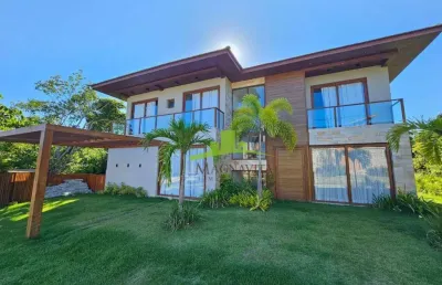 Casa à venda em praia do forte: 6 suítes, piscina, área gourmet, porteira fechada, 472m², condomínio praia bella. agende sua visita!