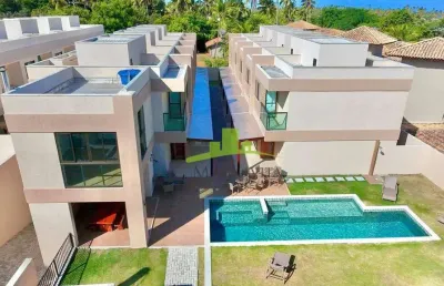 Village à venda em imbassaí, 2 suítes, 80m², varanda, 2 vagas, lazer completo, condomínio aconchegante no litoral norte da bahia. imbassaí é seu lar!