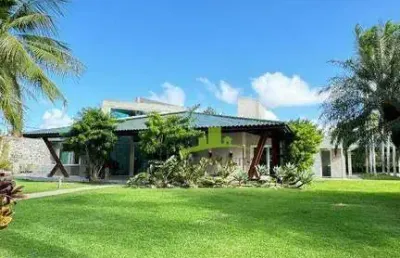 Mansão de luxo à venda no encontro das águas, lauro de freitas, 5 suítes, piscina, espaço gourmet, 5.978m² de terreno, estrada do coco.