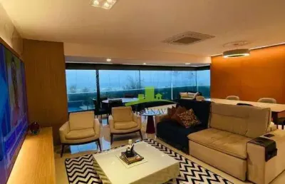 Apartamento à venda em salvador no hemisphere 165m², 3 suítes, vista mar, nascente, varanda ampla, finamente decorado, 3 vagas, porteira fechada