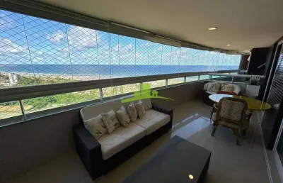 Apartamento à venda, colina a - patamares, porteira fehada, 207m², 4 suítes, vista mar definitiva, nascente, andar alto, 3 vagas, lazer completo!