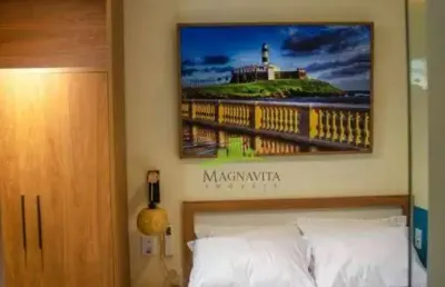 Studio alto padrão à venda em ondina, house ondina 22,5m², mobiliado, porteira fechada. rooftop com piscina. ótima rentabilidade para investidores!