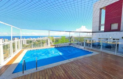 Cobertura de luxo à venda no greenville, ludco,  377m², 4 suítes. piscina privativa, vista mar ,4 vagas. alto padrão. exclusivo! patamares. salvador