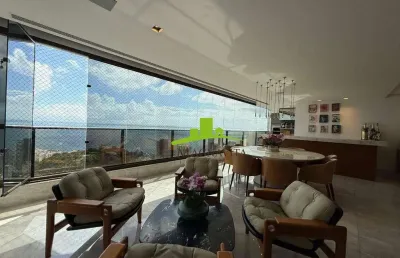 Mansão bahiano de tênis, apartamento de luxo à venda na graça, 3 suítes, 305m², projeto david bastos, 5 vagas, alto padrão com automação total. único!
