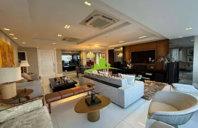 Loteamento aquarius. cobertura linear exclusiva à venda no aquarius, 328m², 3 suítes com closet, piscina privativa com vista mar, 6 vagas. alto padrão