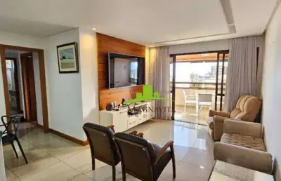 Pituba. apartamento à venda ed. tatti moreno 3 quartos, 2 suítes, 138m², vista mar, andar alto. 3 vagas. alto padrão. segurança. excelente localização
