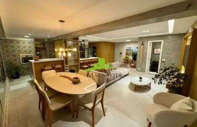 Ludco greenville. lindo apartamento alto padrão à venda 134m², 3 suítes. gabinete, varanda gourmet, porteira fechada, andar alto, reformado. patamares