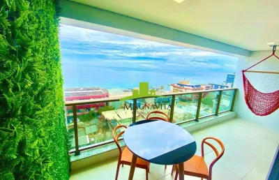 Edifício 535. apartamento 1 quarto à venda 48m², vista mar panorâmica, varanda, reformado na barra. alto padrão. andar alto, 1 vaga. morar ou investir