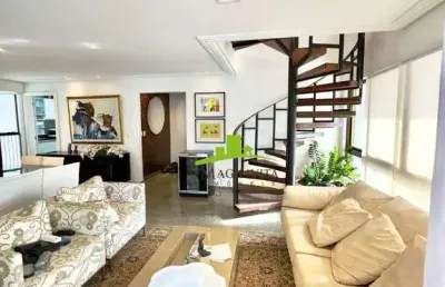 Mansão barão de loreto. cobertura duplex à venda na graça, 315m². piscina privativa, vista mar, mobiliada, alto padrão. 4 vagas. única e exclusiva!