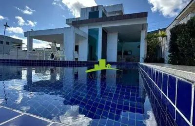 Alphaville paralela 2. casa de luxo para venda ou locação, 383m², 4 suítes, piscina borda infinita, área gourmet, pé direito duplo, mobiliada