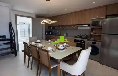 You vilas. cobertura duplex à venda ou locação em vilas do atlântico, 2 suítes, 135m², vista mar, porteira fechada, hidromassagem, alto padrão.