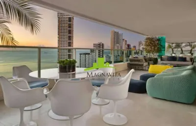Solaire ladeira da barra. apartamento de luxo à venda, 305m², 3 suítes, vista mar, porteira fechada, projeto david bastos, varanda gourmet alto padrão