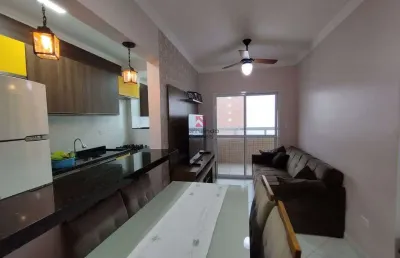 Apartamento mobiliado a 300m da praia no bairro ocian em praia grande/sp