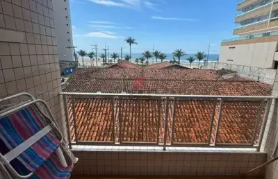 Apartamento 1 dorm com vista mar a 80 metros da praia – caiçara, praia grande
