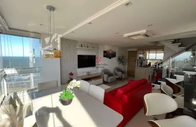 Cobertura duplex 03 suítes, 2 vagas 2 lavabos - prédio frente mar no caiçara