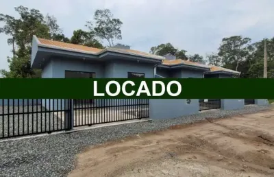 Aluguel mensal - casa nova em itapoá, esquina, com 2 quartos