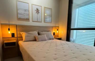 House barra - frente mar - quarto/sala - mobiliado - pronto para morar