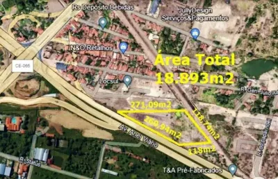 Vendo excelente terreno com 18.893m2 em maracanaú às margens da rodovia 4º anel viário com 260 metros de frente pista.