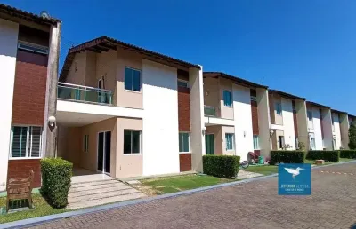 Casa em condomínio fechado no bairro josé de alencar, 128m2, varandas, 03 suítes, closet, lavabo, móveis projetados, quintal com deck, dependência, 02 vagas e lazer super completo