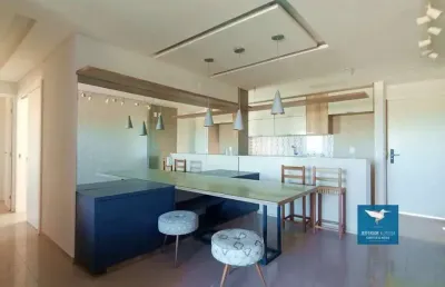 Apartamento com móveis projetados, lazer completo, localização privilegiada em eusébio, varanda gourmet, nascente, 77m2, 03 quartos, 02 vagas cobertas