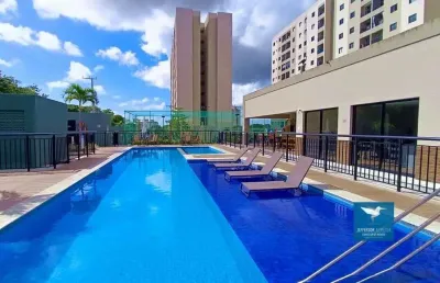 Apartamento novo pronto para morar na região do lago jacarey, andar alto varanda, nascente, 02 quartos, 02 banheiros, 51m2, 01 vaga e lazer completo