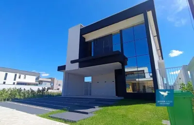 Casa duplex nova com varanda gourmet e piscina privativos na cidade alpha (terras alphaville 04), 241,29m2, 04 suítes, gabinete, varandão, 04 vagas