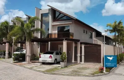 Alugo casa duplex / sobrado com deck privativo em condomínio no melhor do eusébio, pertinho do posto lua, colégio antares e shoppigns, 04 suítes, 05 vagas, 200m2, lote 230m2. lazer super completo