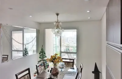 Apartamento com varanda a venda/permuta em santo andré-vila valparaíso