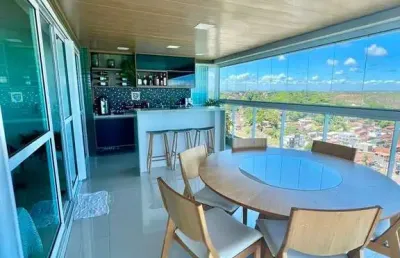 Apartamento pé na areia com 4 suítes na praia de guaxuma